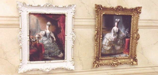 ロココ調イタリアフレームホワイトゴールド