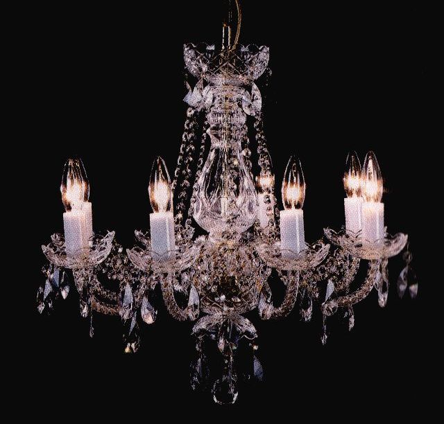 チェコ製クリスタルシャンデリア8灯