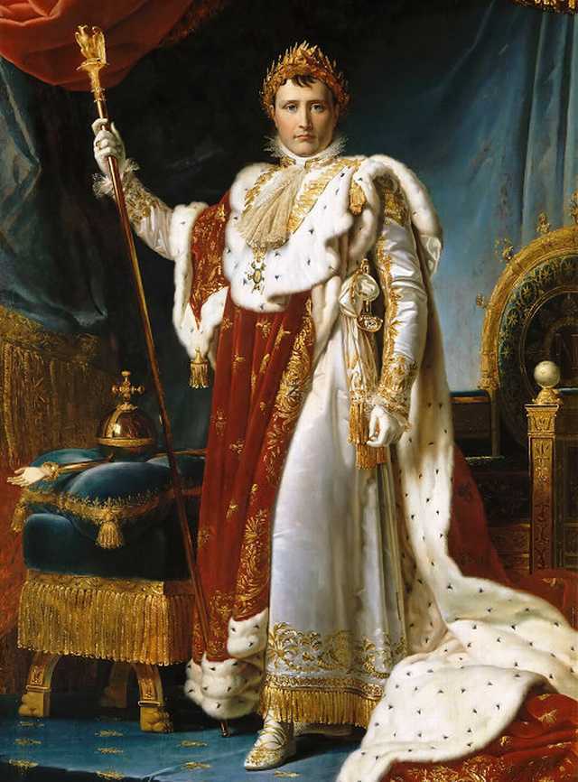 戴冠式の正装の皇帝ナポレオン1世 肖像画