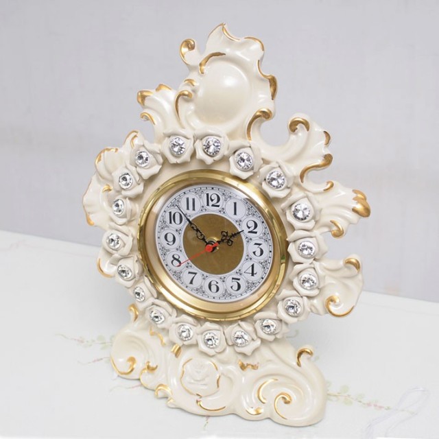 イタリア製　陶器置き時計