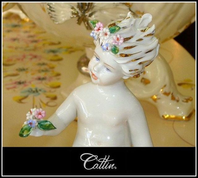 イタリア　カティン社　エンジェルゴールドシェルトレー　スワロフスキー付