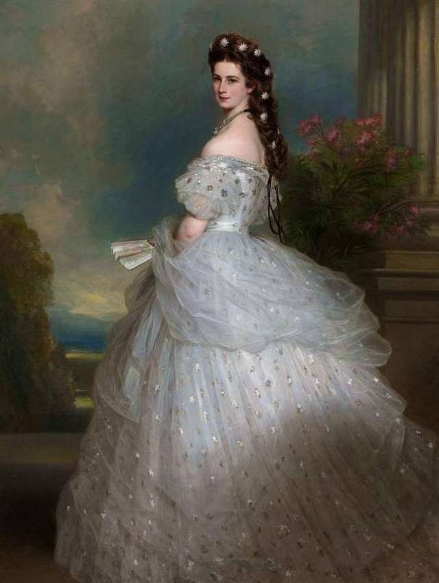 ロココ調 エリザベートの額絵 アンティークゴールドフレーム